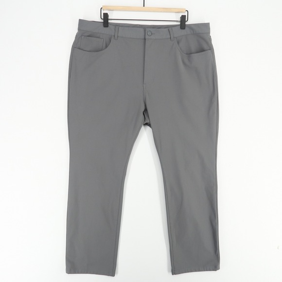G/FORE‎ Pants Mens 38x32 (38x27) Gray Golf Performance Stretch 5 Pocket Hemmed* - Picture 1 of 9